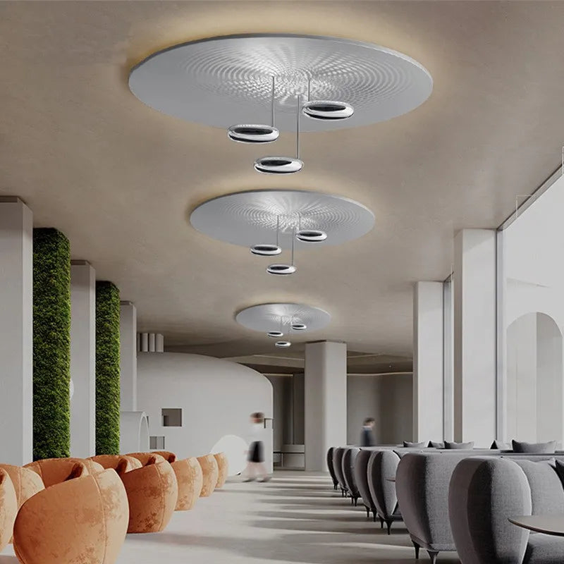 lustre italien moderne minimaliste créatif réflexion diffuse haricot lumière - vue 6 sur 10