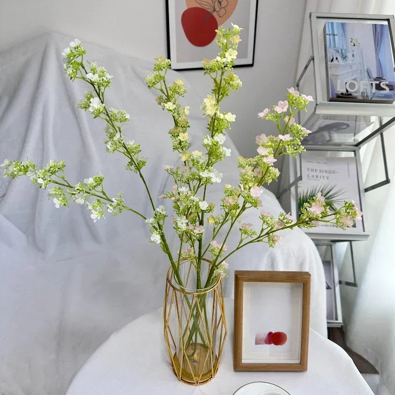 branches de gypsophile artificielles en soie pour décoration intérieure - vue 3 sur 14