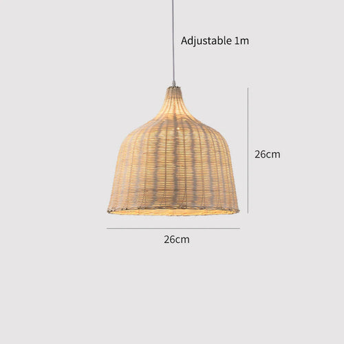 lampes suspendues style chinois tricotées à la main en bambou - vue 9 sur 16