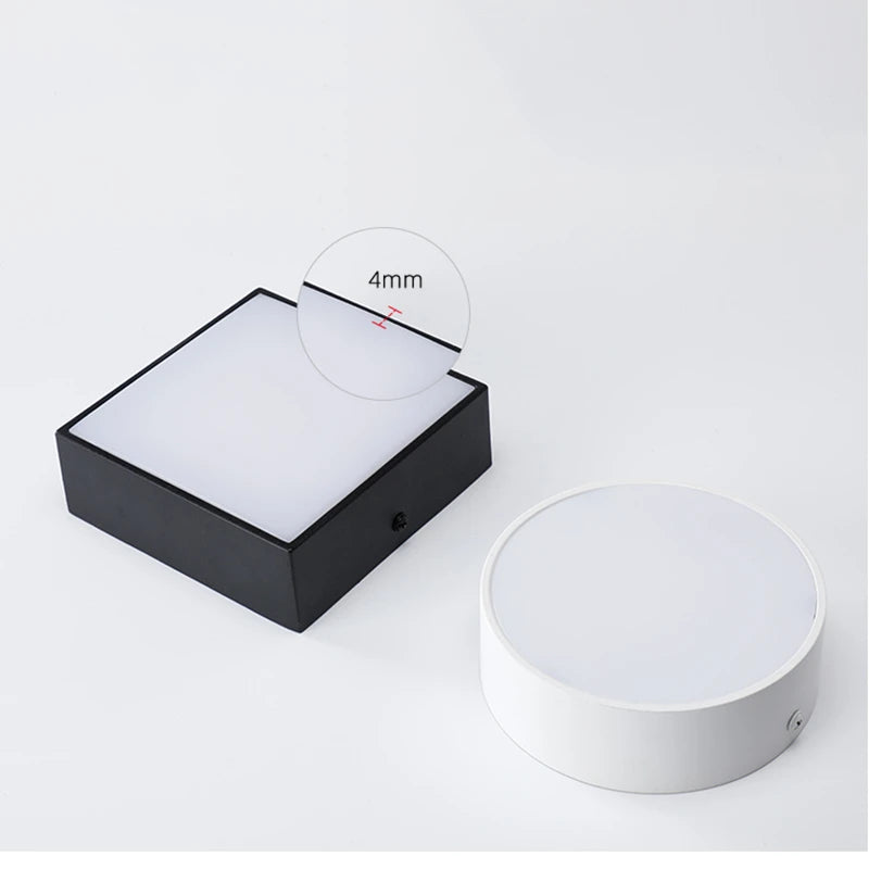1PCS Black Light White Light Surface Mount LED Panel Bulb Round Square 16w 24w 30w LED Ceiling Light Down Light AC110v-220V - vue 3 sur 5