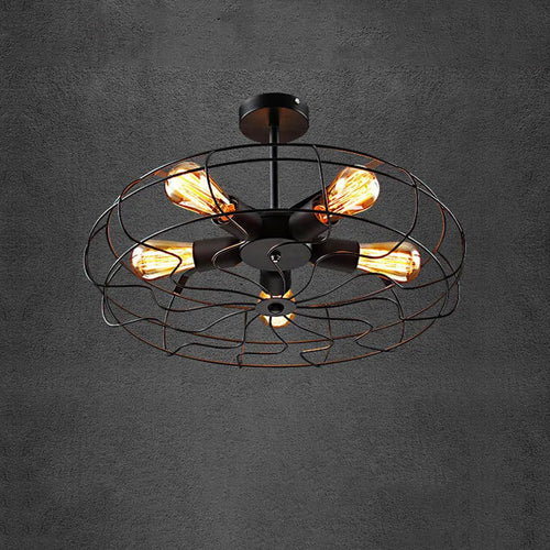 Ventilateur plafonnier rétro Loft ventilateur suspension café salon chambre balcon couloir luminaire lustre
