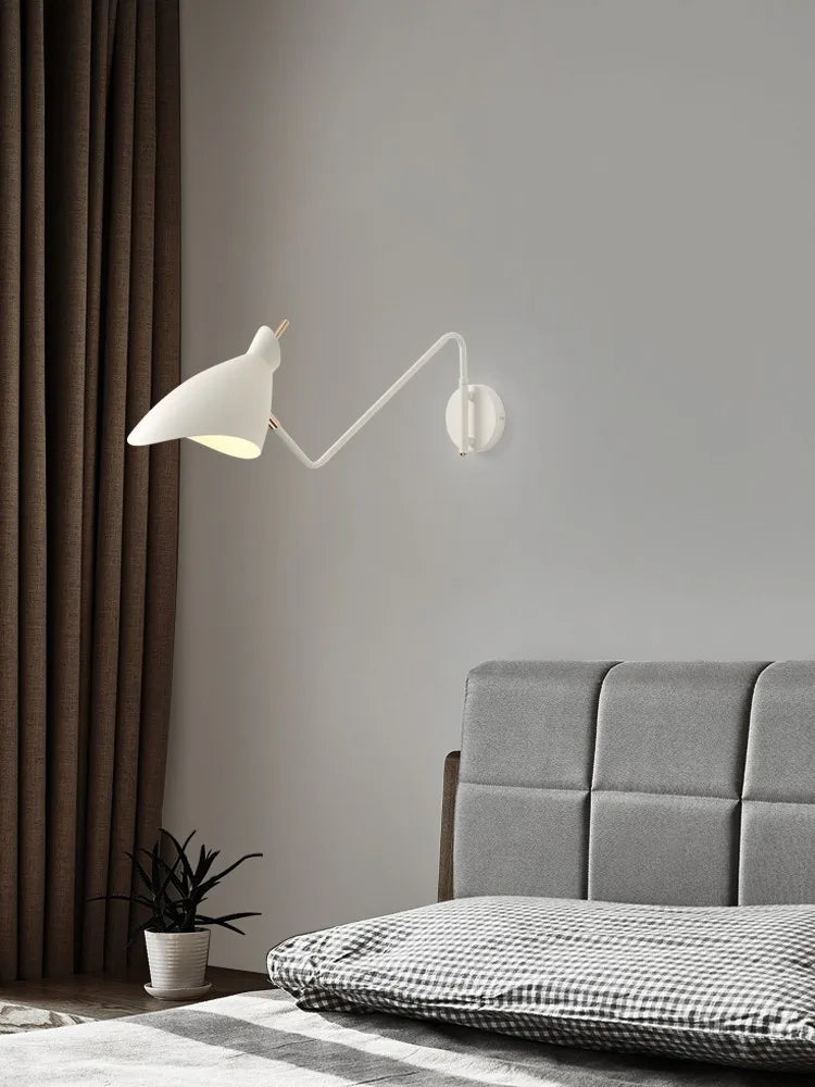 applique murale réglable à bras long design créatif LED - vue 3 sur 11