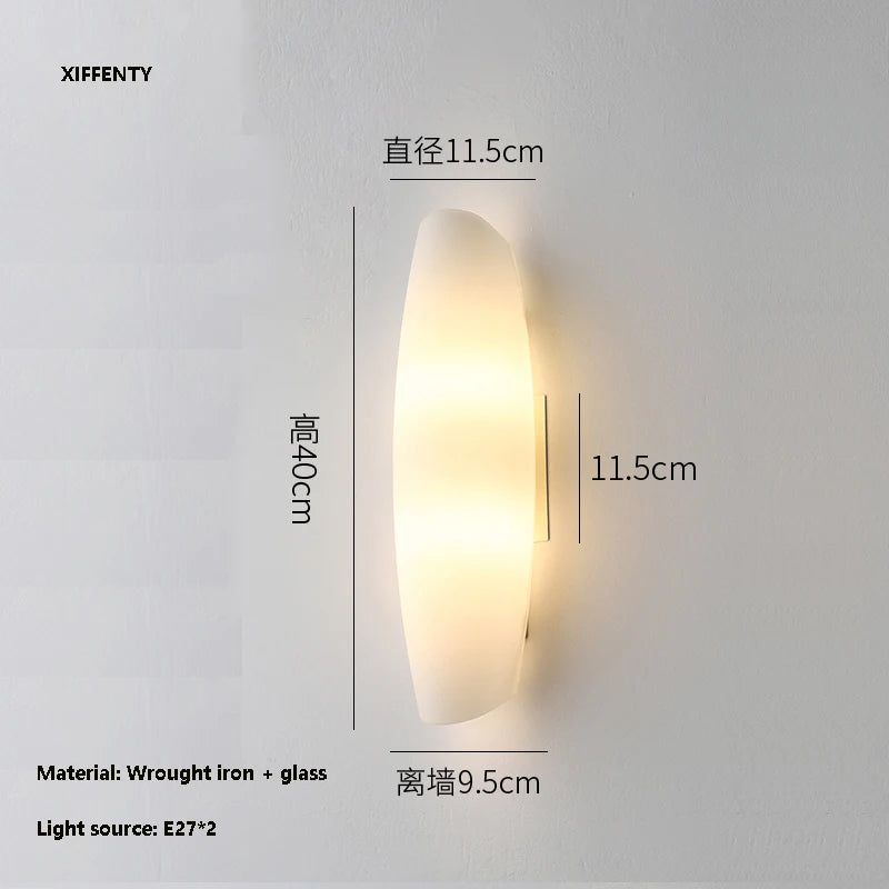 applique murale en verre blanc à led pour décoration intérieure - vue 8 sur 8