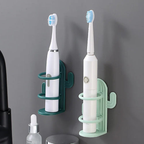 porte-brosse à dents cactus mural pour salle de bain et maquillage - vue 4 sur 10