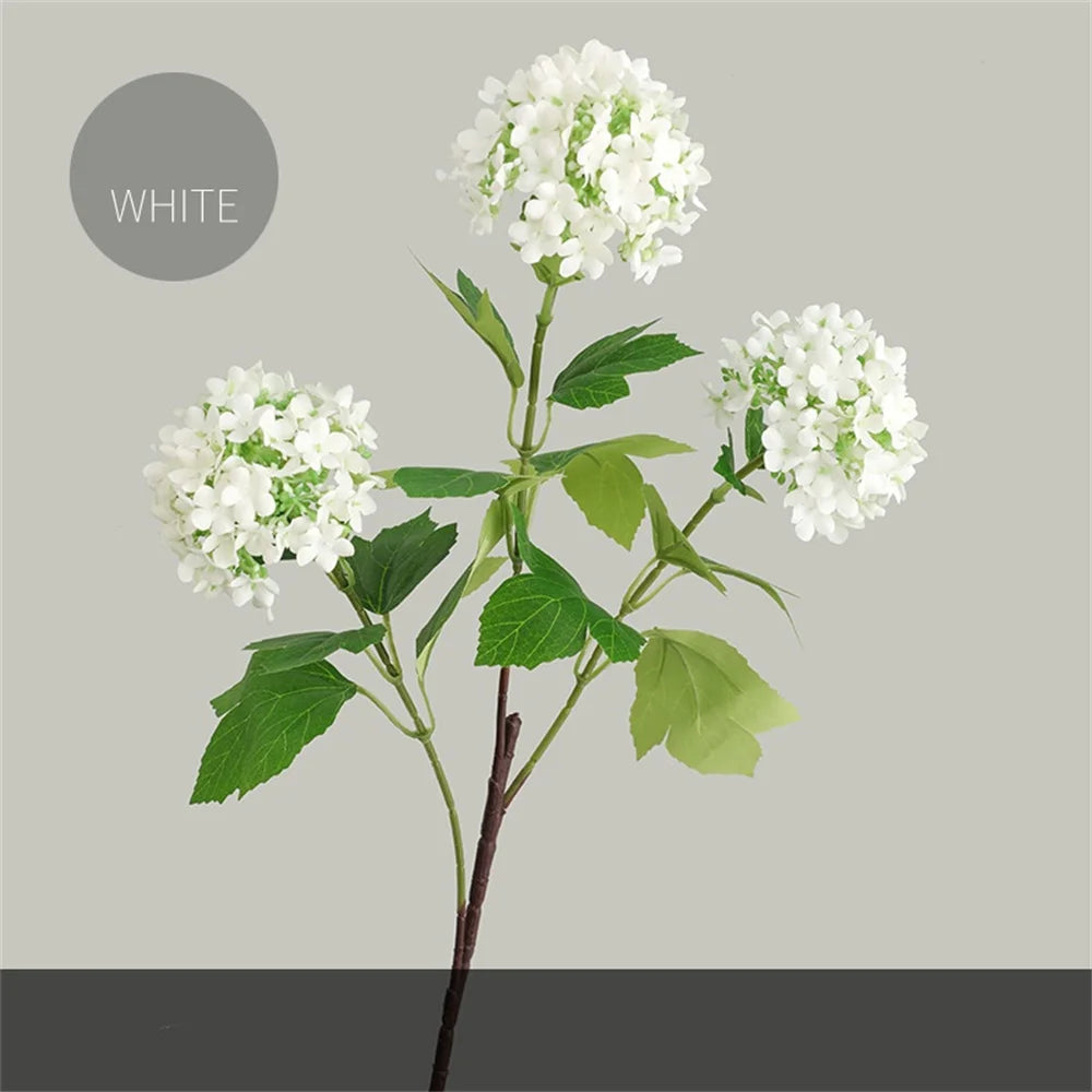 bouquet d'hortensias artificiels en soie pour décoration de mariage - vue 10 sur 13