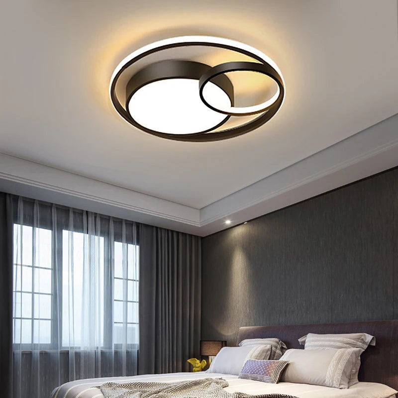 Plafond moderne à LEDs lumière salon chambre salle à manger plafonnier éclairage intérieur Dimmable décoratif maison lampes lumineuses - vue 4 sur 12