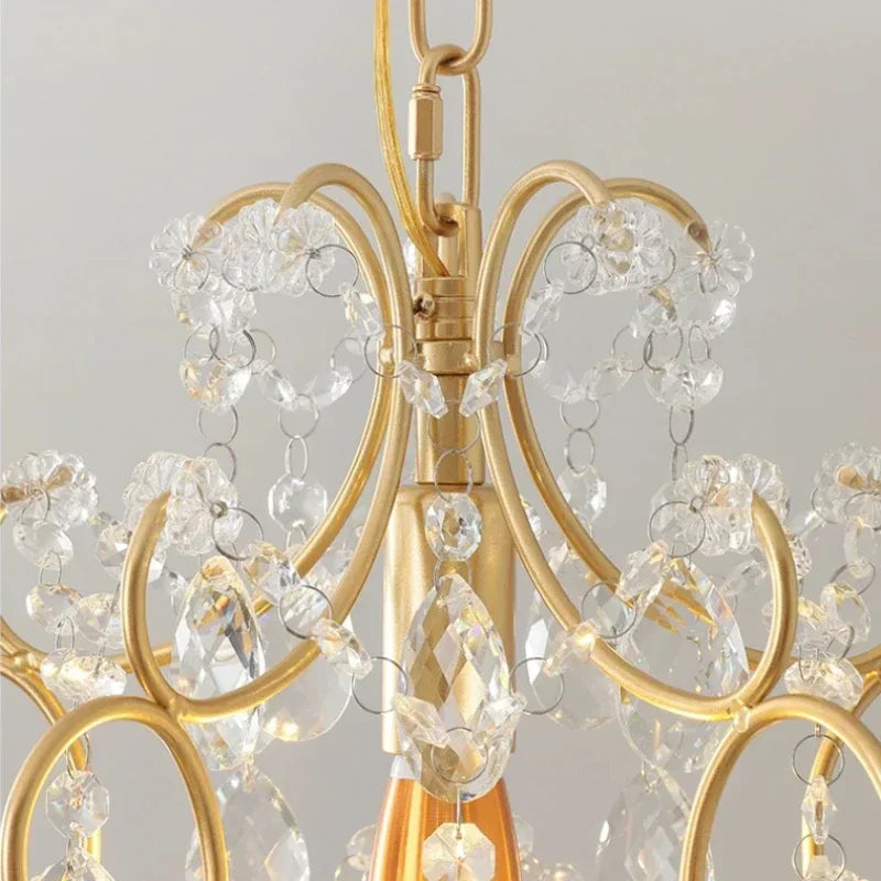 lustre led rétro en cristal pour décoration intérieure élégante - vue 5 sur 8
