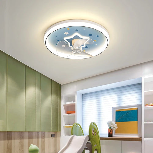 plafonnier led moderne avec ventilateur luminaire décoratif d'intérieur - vue 3 sur 7