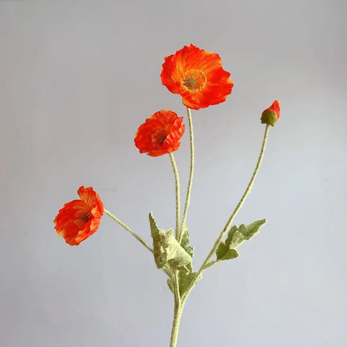 fausses fleurs de pavot en soie pour décorations de mariage et fêtes - vue 30 sur 29