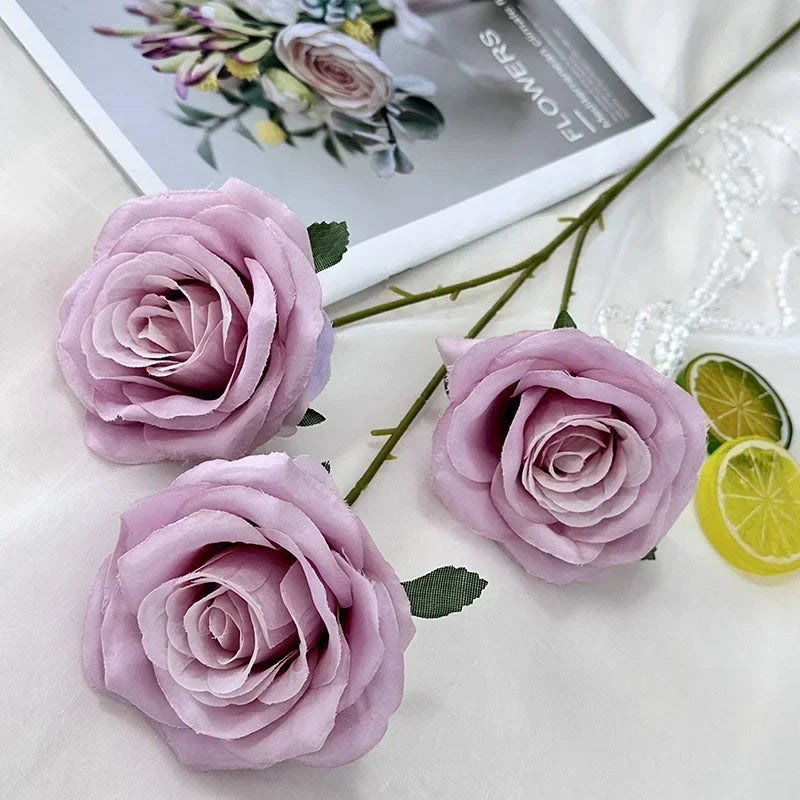 branches de roses artificielles en soie pour décoration élégante - vue 8 sur 40