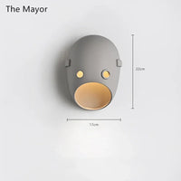 applique murale moderne design néerlandais en résine avec éclairage led