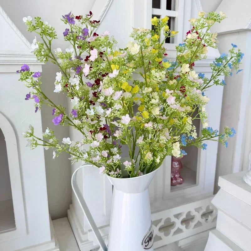 branches de gypsophile artificielles en soie pour décoration intérieure - vue 5 sur 14