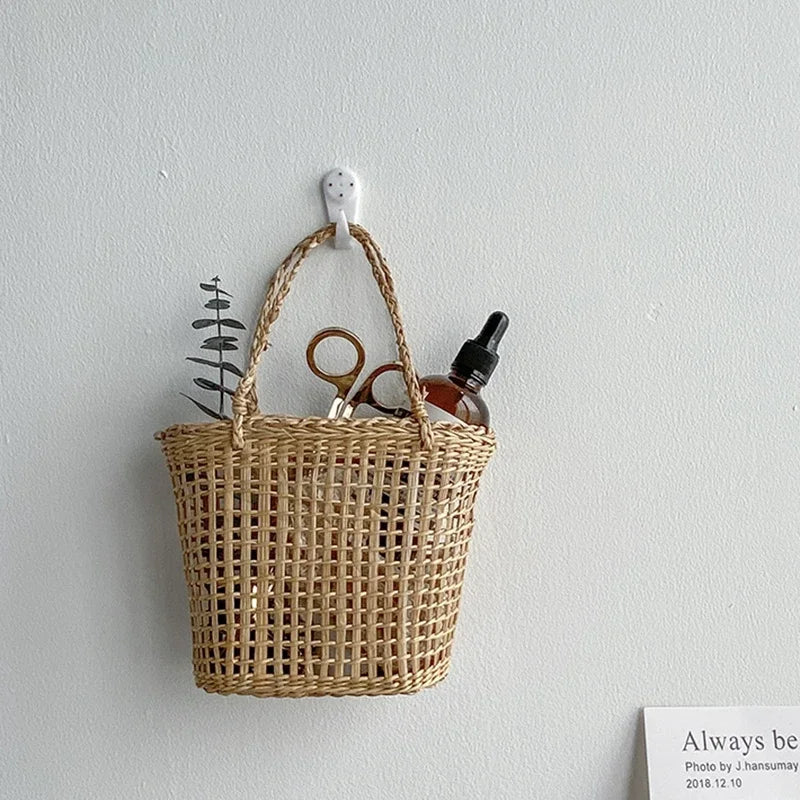 panier de pique-nique en rotin pour rangement et décoration intérieure - vue 6 sur 10