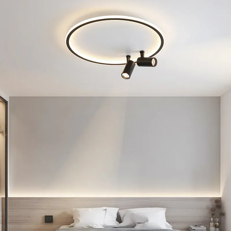 Plafonnier moderne LED avec spots - vue 7 sur 12