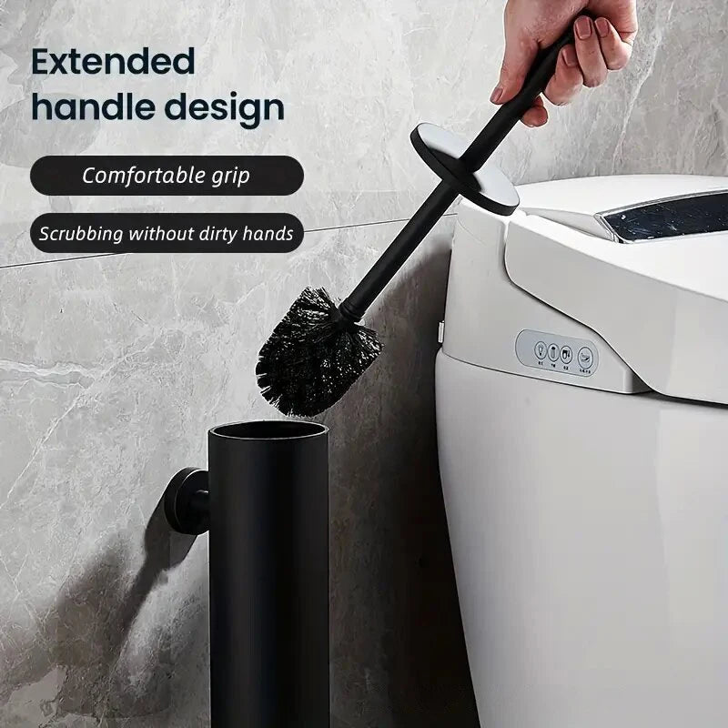 brosse de nettoyage en acier inoxydable avec support mural - vue 5 sur 13