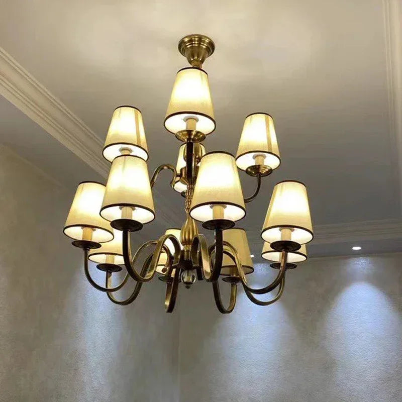 lustre led classique américain pour une décoration rustique élégante - vue 6 sur 15