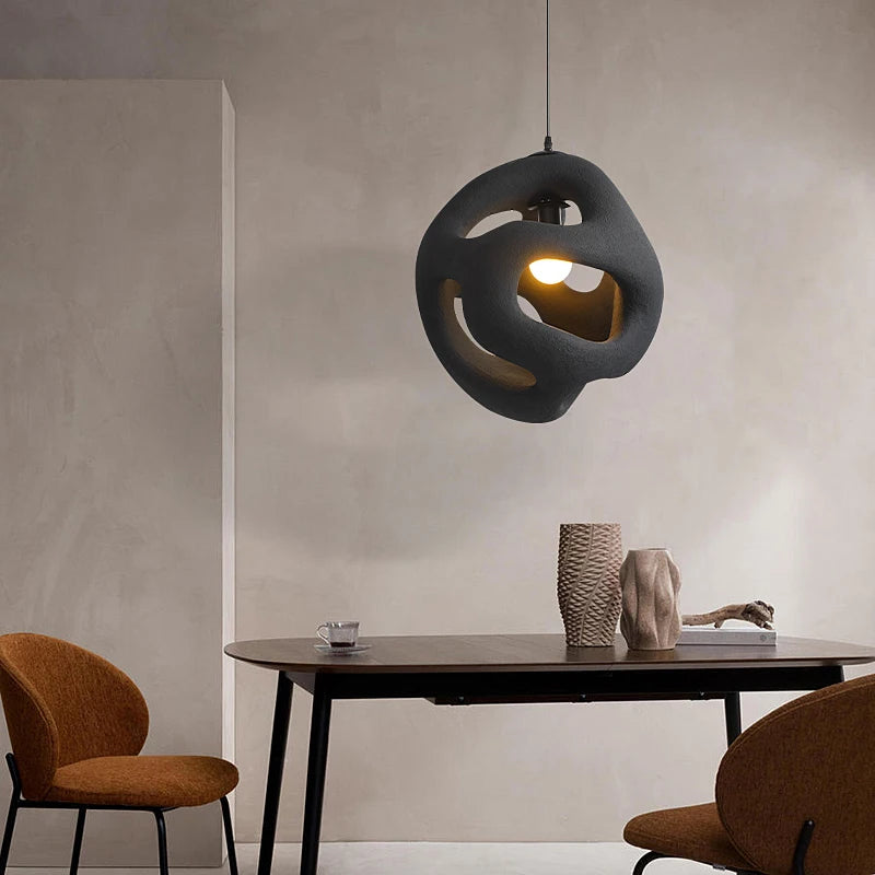 Design créatif nordique wabi-sabi suspension LED lumières Lustre Restaurant Bar décor à la maison chambre salle à manger luminaire suspendu