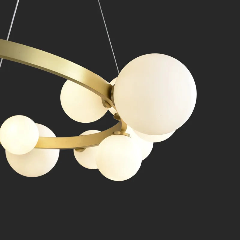 lampe suspendue en forme d'anneau avec fil réglable - vue 5 sur 17