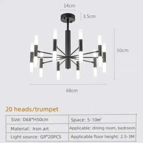 suspension moderne en acrylique pour décoration intérieure élégante - vue 18 sur 18
