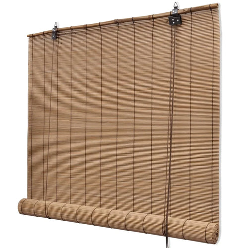 Store enrouleur occultant style naturel pour fenêtre intérieur