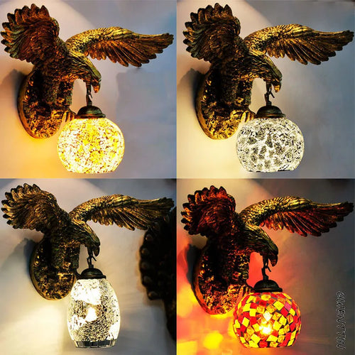 applique murale eagle décoration rétro bohème lumineuse artistique - vue 2 sur 18