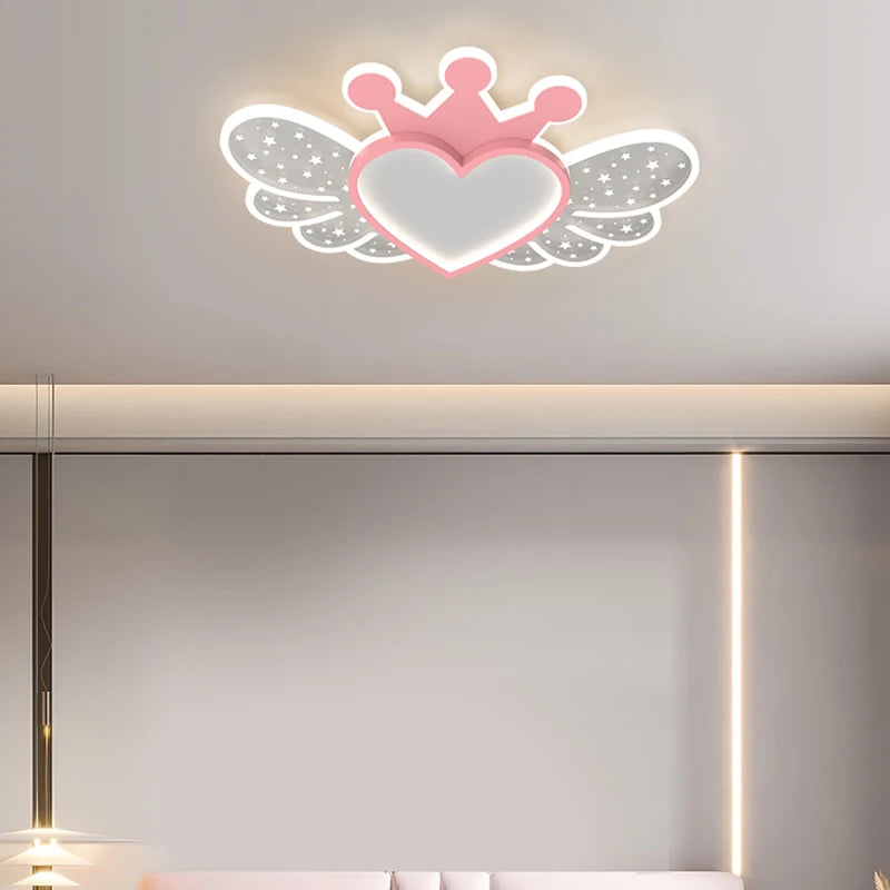 lustre led ultra lumineux moderne nordique avec décoration d'amour - vue 5 sur 17