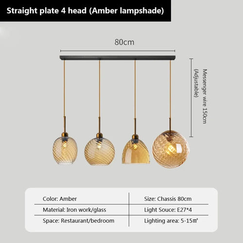 suspension moderne en verre design pour décoration intérieure - vue 19 sur 23