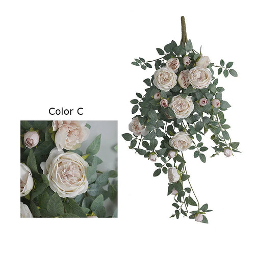 fleurs artificielles suspendues pour décoration extérieure et intérieure - vue 13 sur 12