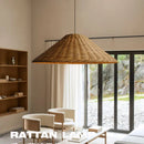 Suspension conique orientale en rotin