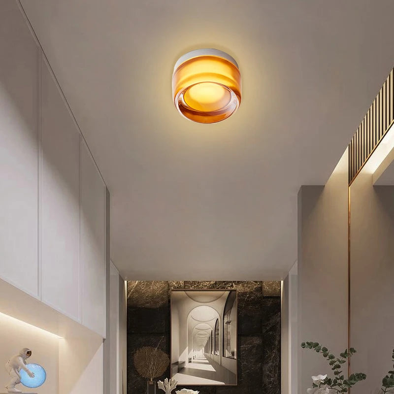 plafonnier led minimaliste en verre style nordique intérieur