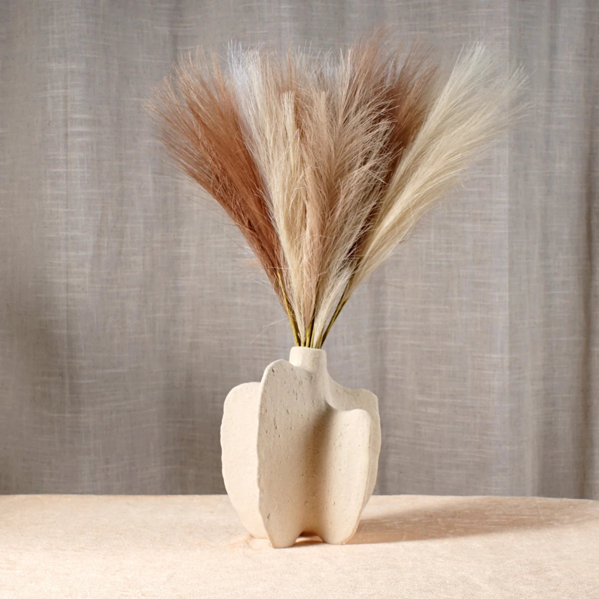 vase marin en céramique décoration nordique moderne fleurs séchées - vue 3 sur 14