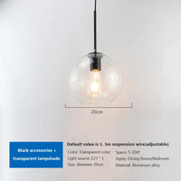 lampe suspendue en verre design moderne pour loft