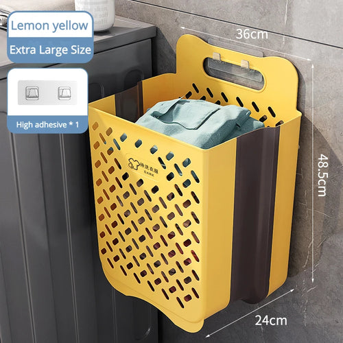 panier à linge pliable et mural pour rangement pratique - vue 16 sur 17