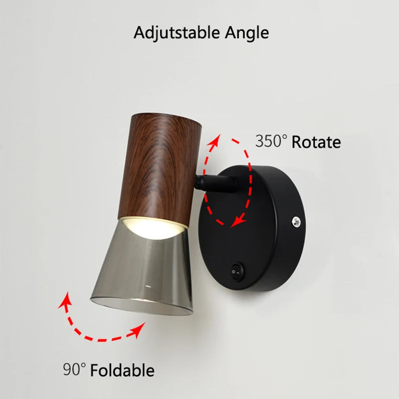 applique murale led modernes avec interrupteur et lampe de chevet