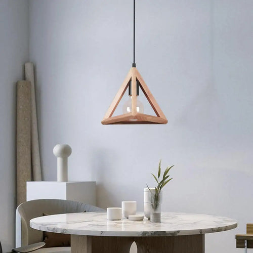 suspension vintage nordique en bois pour éclairage intérieur - vue 3 sur 20