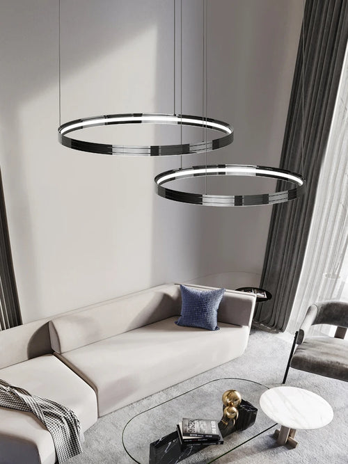 lustre moderne en métal pour éclairage intérieur élégant - vue 2 sur 16