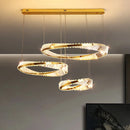 Plafonnier design doré moderne avec cristal