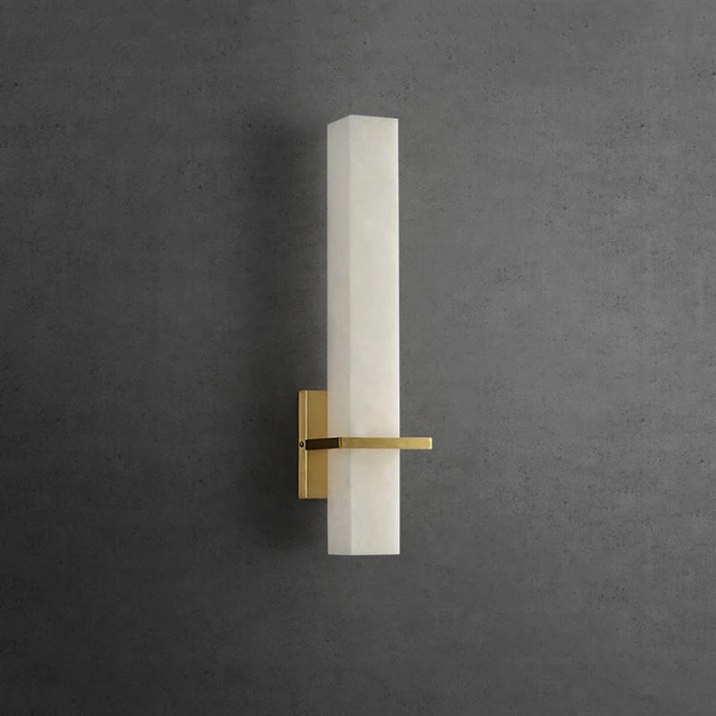 applique murale led en marbre et cuivre doré luxueuse
