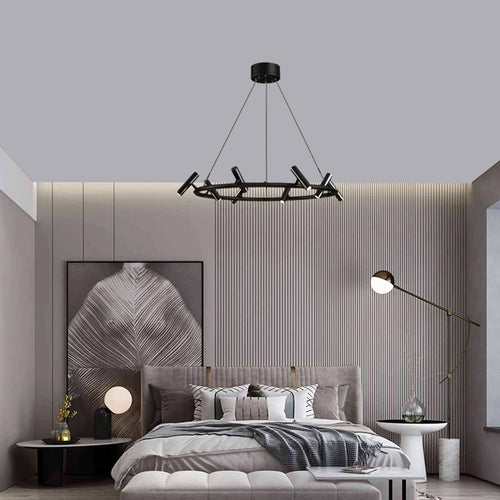lustre led rotatif minimaliste hauteur réglable - vue 6 sur 10
