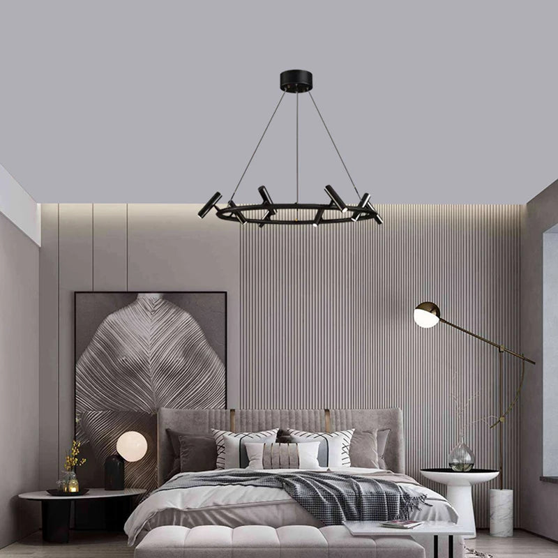 lustre led rotatif minimaliste hauteur réglable - vue 5 sur 10