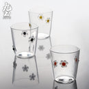 Verre strie resistant chaleur gobelet jus eau vin