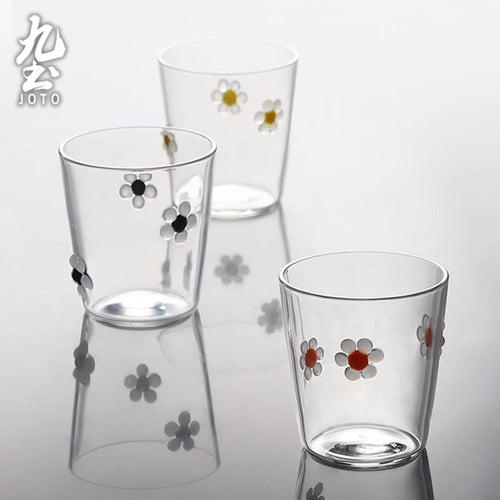 Verre strie resistant chaleur gobelet jus eau vin