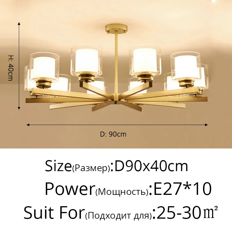 Bosmos European Style Decorative LED Chandeliers For Living Rooms, Bedrooms, And Modern Simple Indoor Lighting - vue 19 sur 21