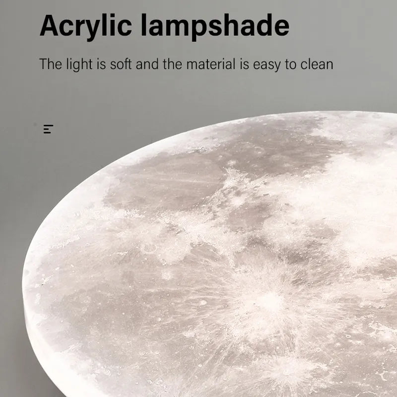 plafonnier lune créatif pour éclairage romantique dans une chambre - vue 6 sur 9