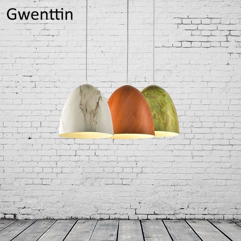 suspension moderne en imitation bois pour intérieur décoratif