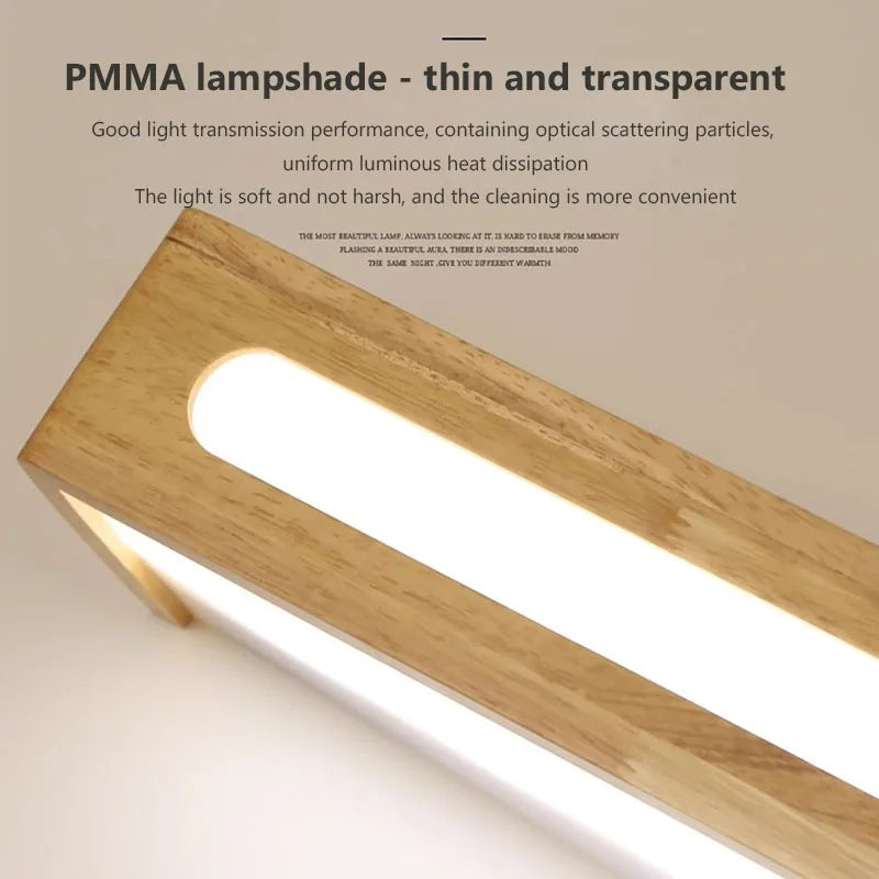 applique murale led nordique simple en bois pour éclairage intérieur - vue 6 sur 9