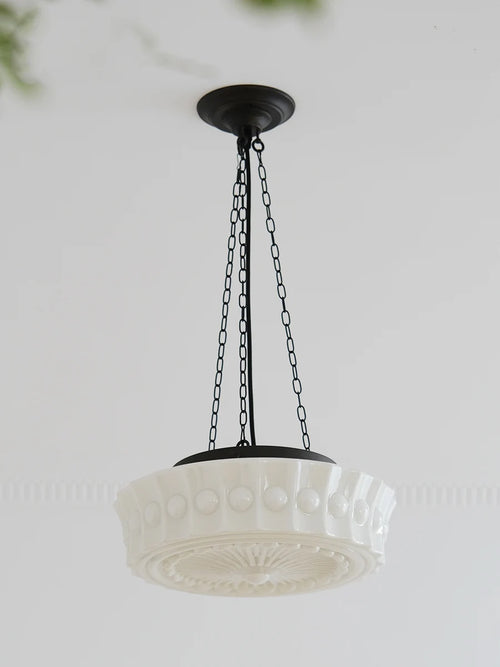 lustre rétro en verre style français pour intérieur élégant - vue 4 sur 8