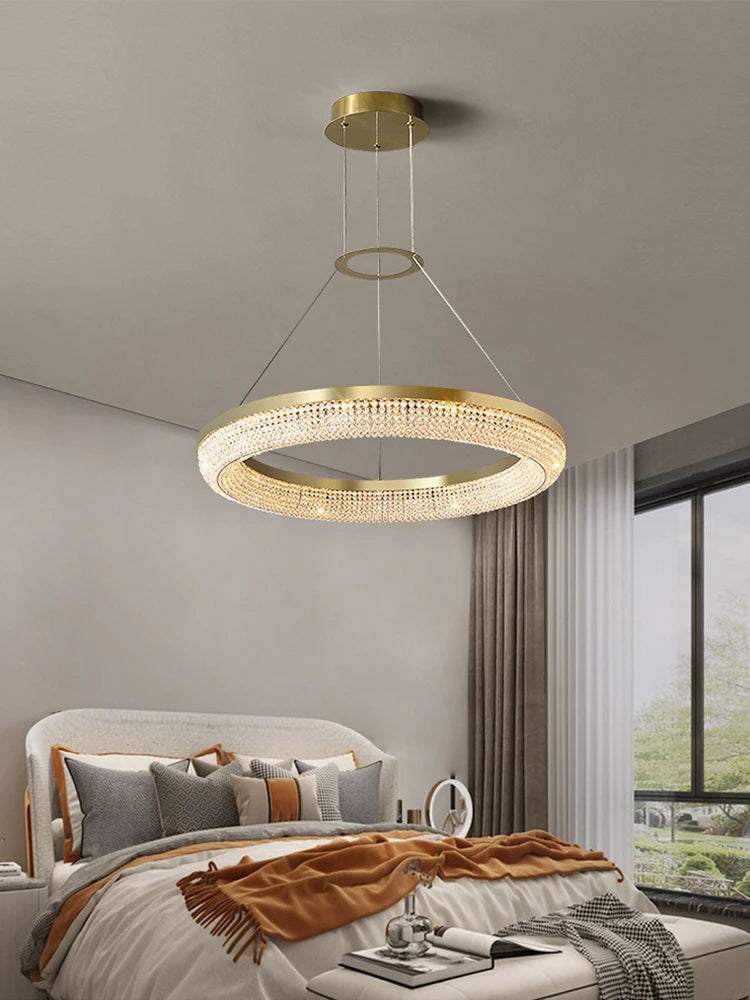 lustre de luxe led rond design moderne 	 pour intérieur - vue 6 sur 21