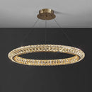 lustre en cristal doré design moderne pour intérieur élégant