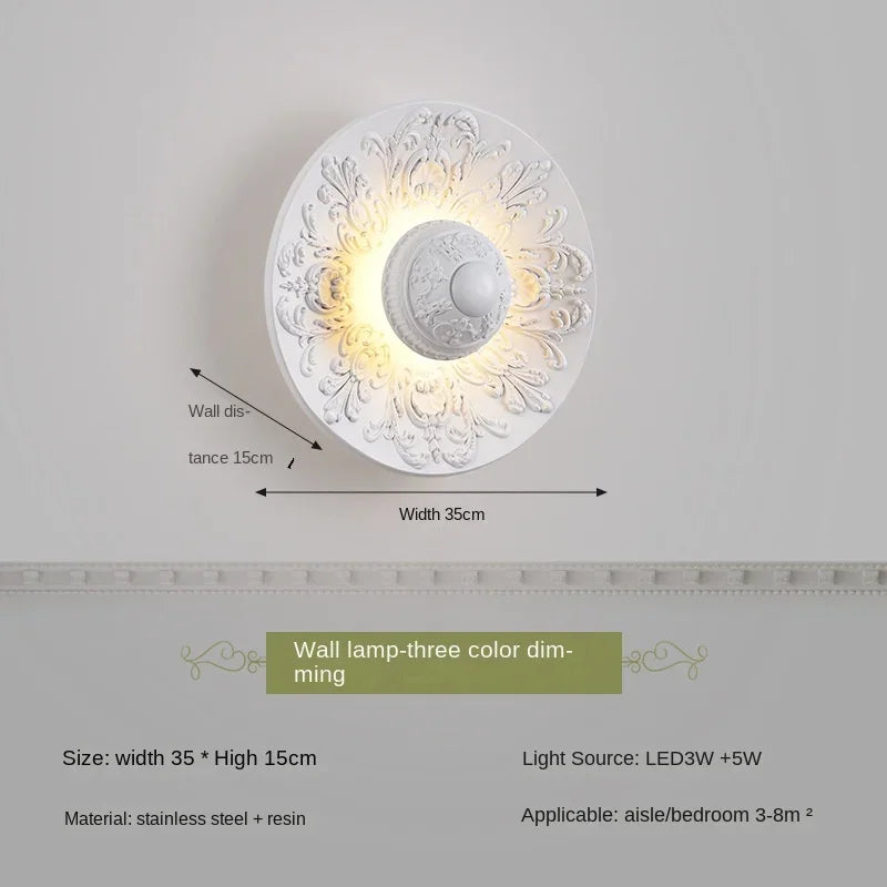 applique murale en résine d'ange sculptée décorative à led - vue 13 sur 19